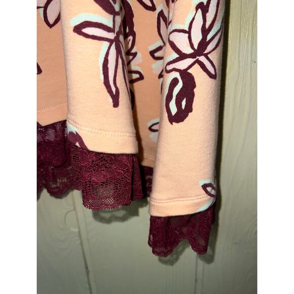 Logo Lori Goldstein Tank Top Tunic Womens Large A-Line French Terry Sharkbite - Picture 7 of 11